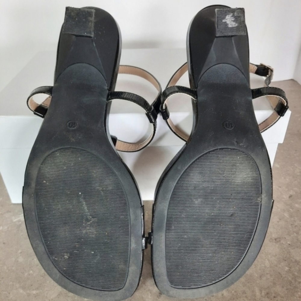 Lot Of 2 Cato C Comfort Sandals Sz 10 Leopard Slides Brown Black Kitten Heels - Picture 15 of 15
